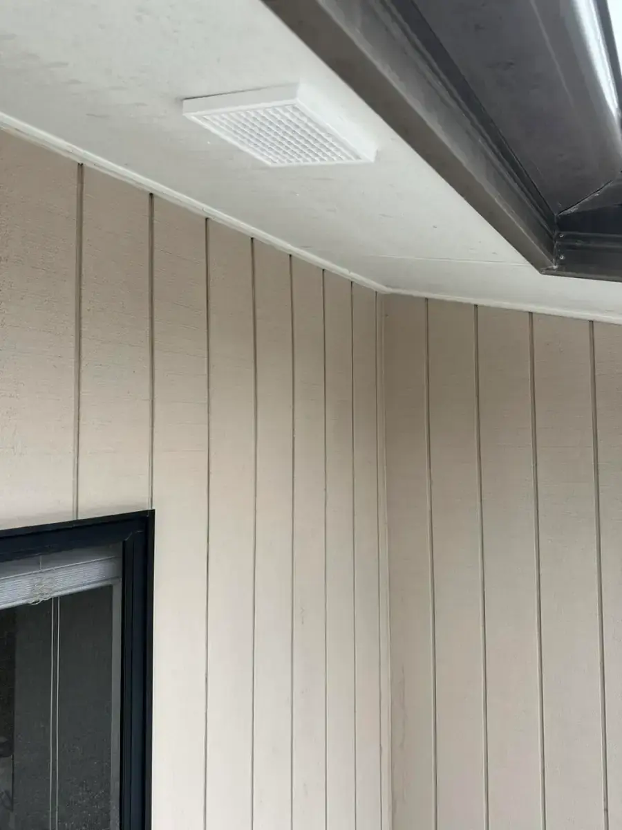 External exhaust vent fitted under the eave of a house by Electrikell Qld in the Gladstone region